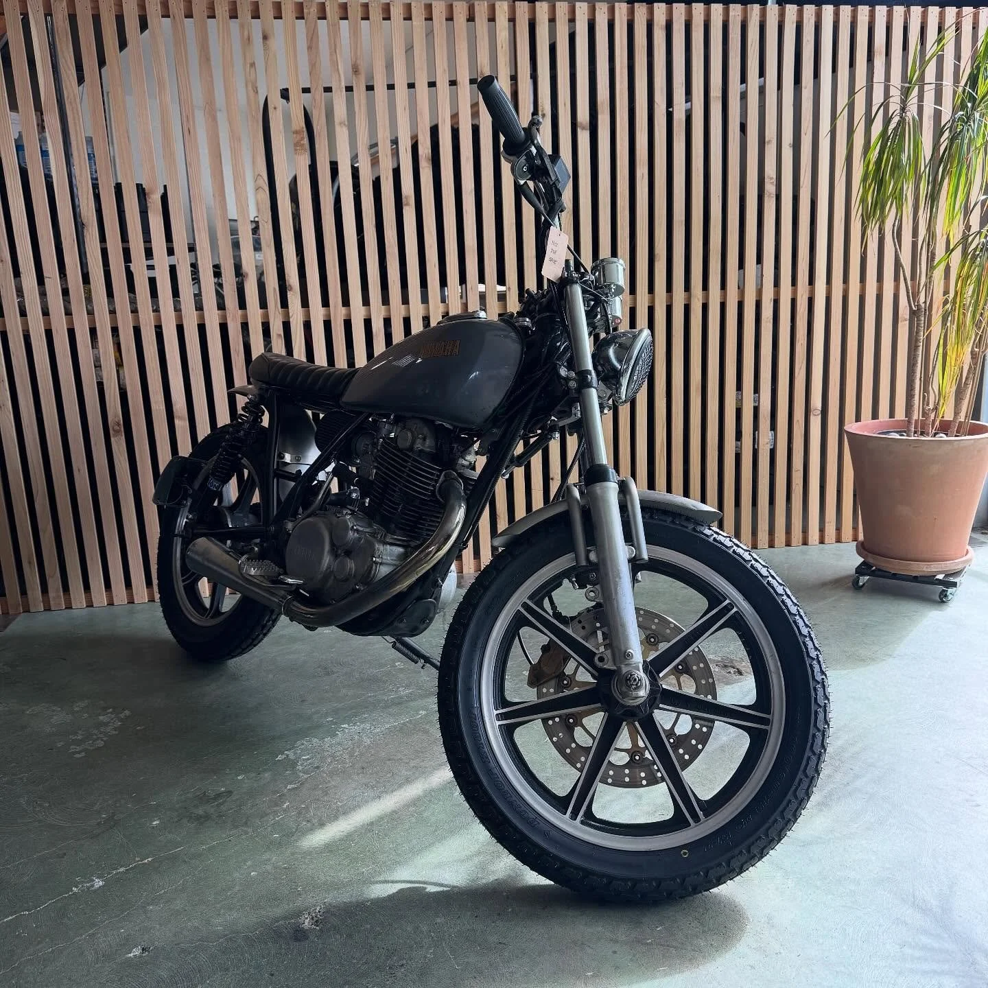 1981 Yamaha SR500
Unknown mileage 
$4500

Stripped down and ready to rip. Original tach and speedo? Gone. Who cares about miles when you&rsquo;re dealing with a well cared for, tastefully built street tracker. Lights? Just the bare minimum. No turn s