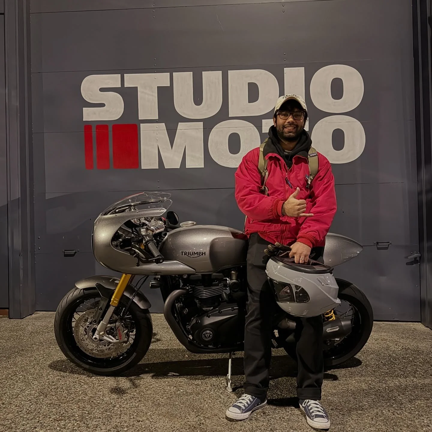Aakash returned to motorcycling in a big way, snagging one of the coolest bikes around - the Thruxton R. Having had a CBR before, he wanted something sporty, but also classy and timeless for the city. I think you nailed it with the Thruxton. This is 