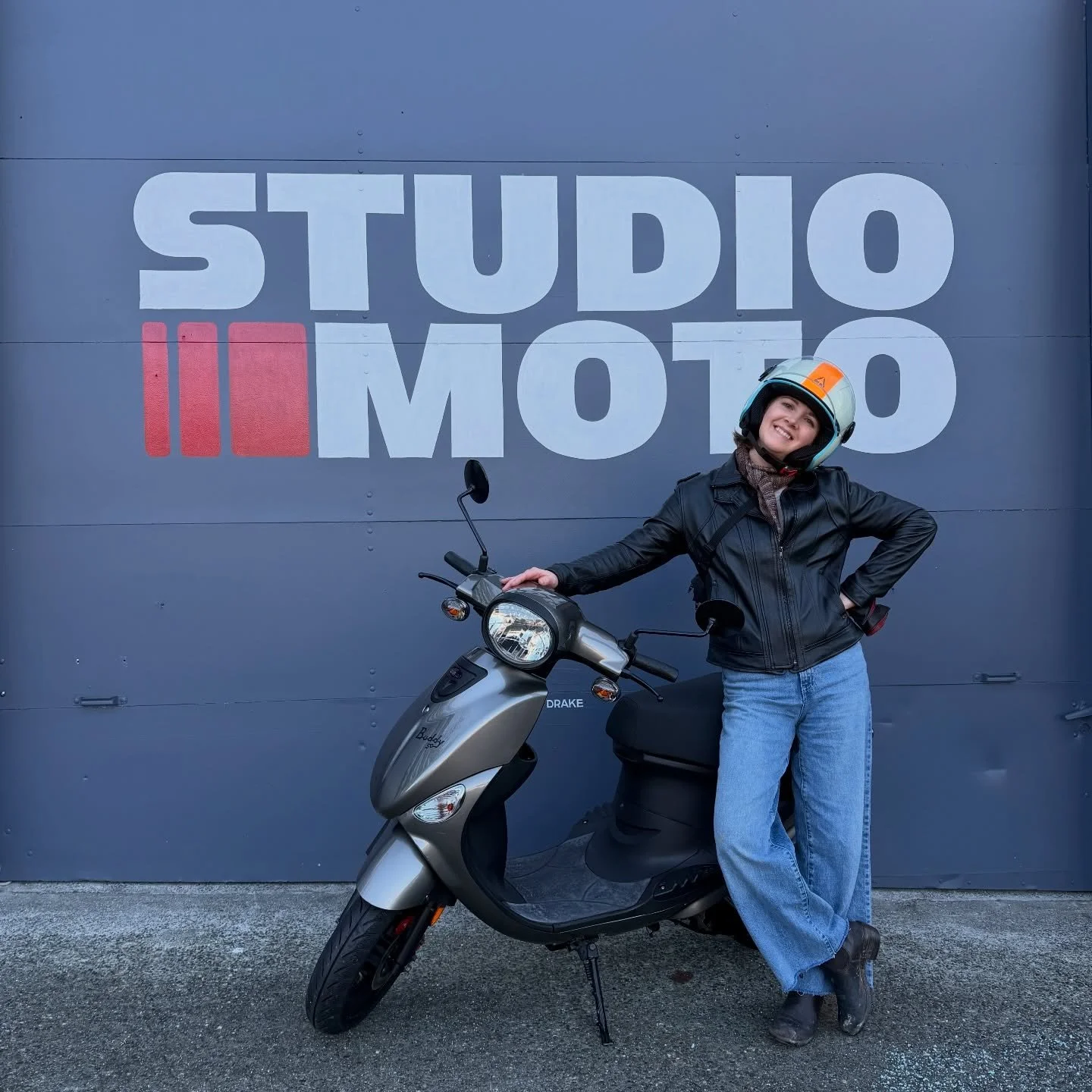 Kristie&rsquo;s no stranger to the Buddy.. her last one was stolen, and after one final bad day on the bus, she said to herself, &ldquo;f$@ck this s$@t I&rsquo;m getting a moped!&rdquo; And so it is- Kristie&rsquo;s got another Buddy. 
Thank you and 