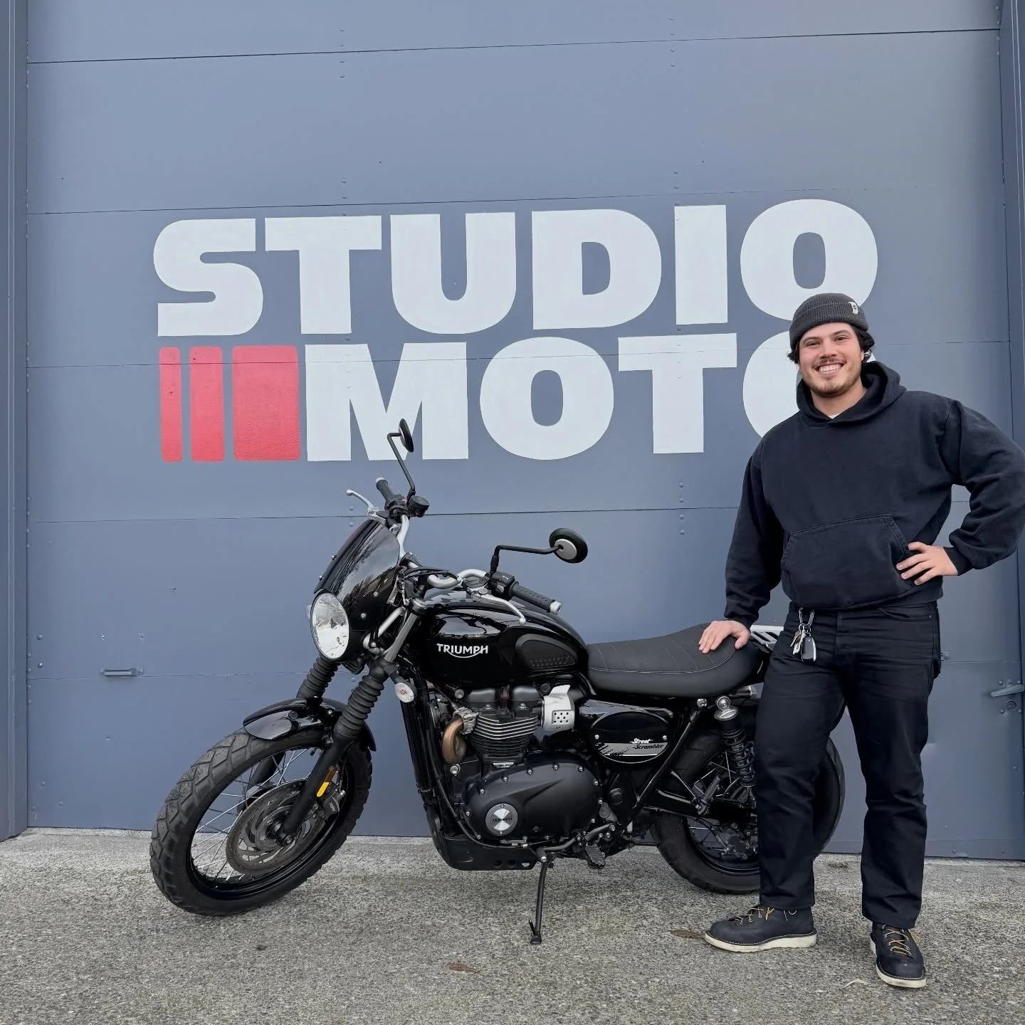 Joe got his permit from @cascademotosafety , and was introduced to SM to help hunt down his first bike. He knew a Triumph Scrambler of sorts was the one to get.. but like anything good in this world, most people keep what they get and don&rsquo;t let