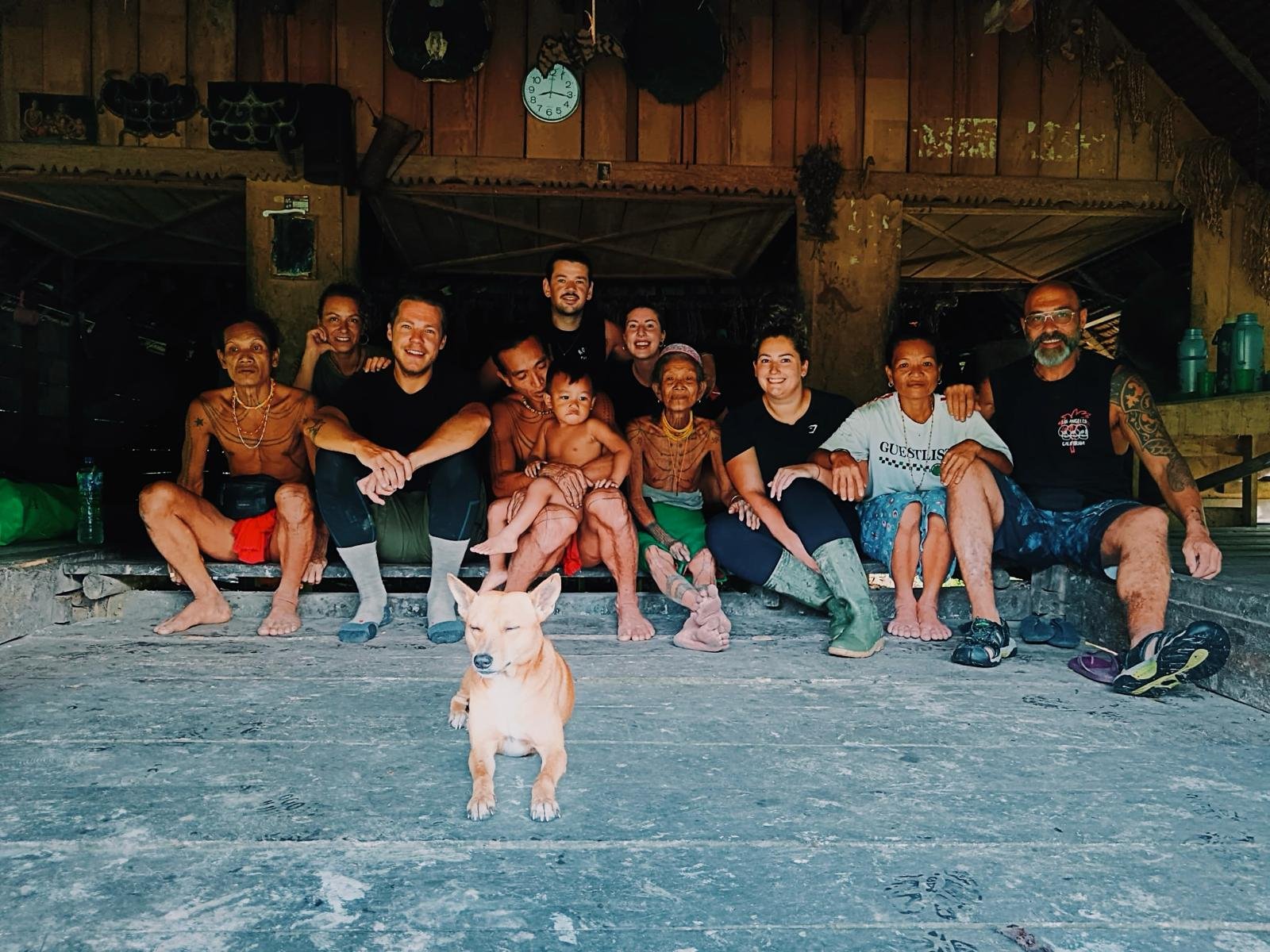 Sharing a good moment with the Mentawai tribe