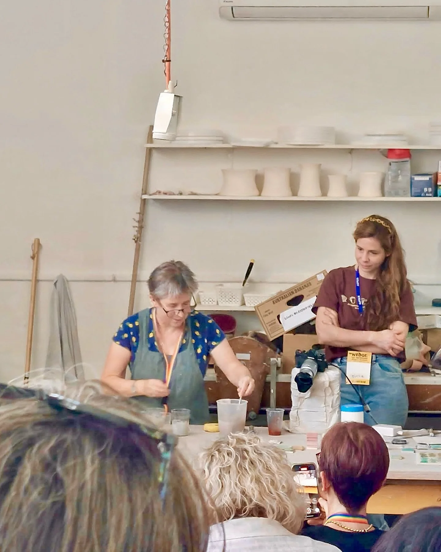 Assisting the wonderful @lindathepotter during her glaze demonstration at WEDGE Ceramic Triennale - Couldn&rsquo;t be more grateful
#ceramics #glazes #wedge2025