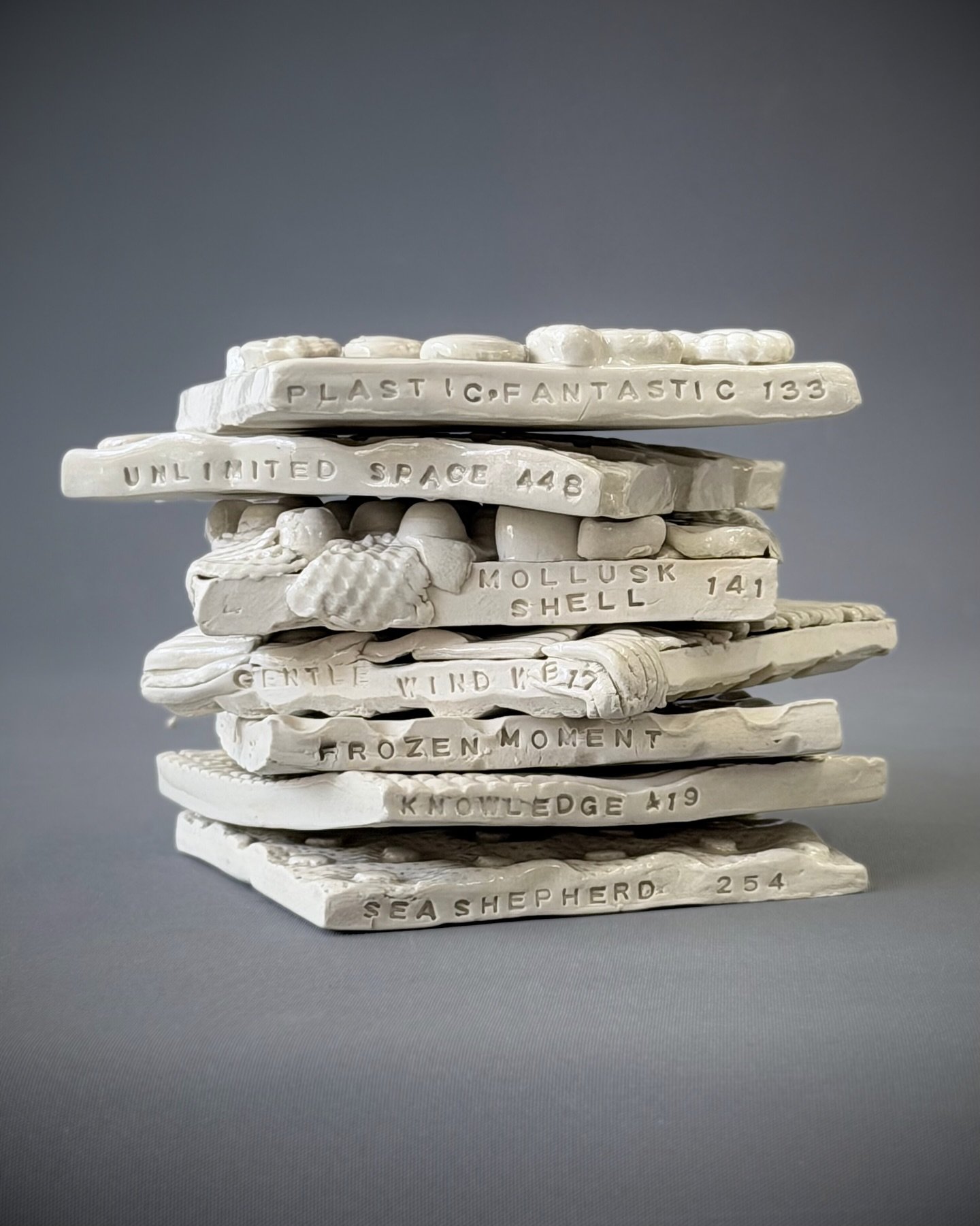 What if space was sampled through touch rather than colour?

These ceramic tiles borrow the logic of paint swatches but translate it into relief, pressure, and surface memory.
Each piece holds a different condition of space: stacked, layered, named.
