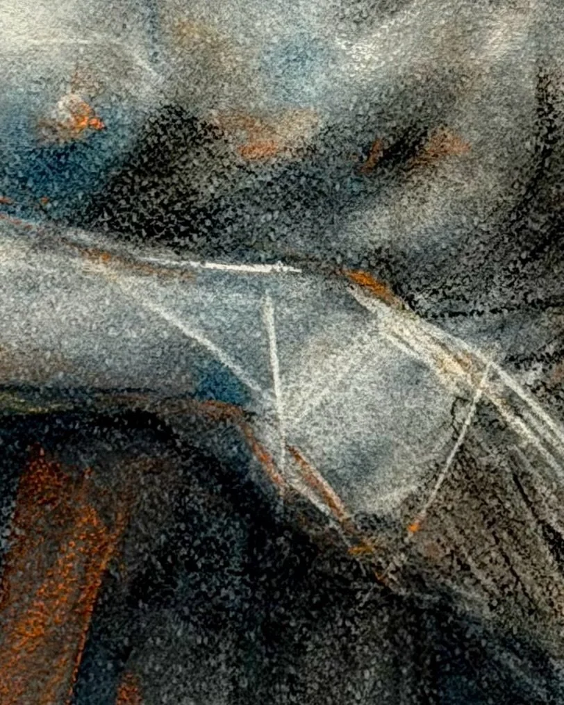 Material thinking without clay.
Surface behaving like terrain.
Thinking about compression and erosion.