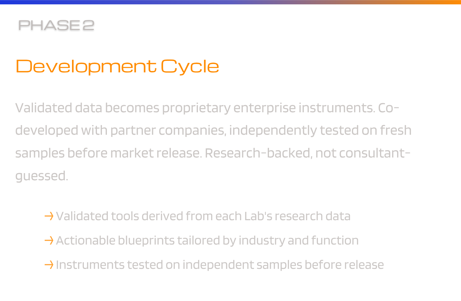 Colorful digital graphic with the title 'PHASE 2' and text and elements describing a process or presentation in a scientific or technical context.
