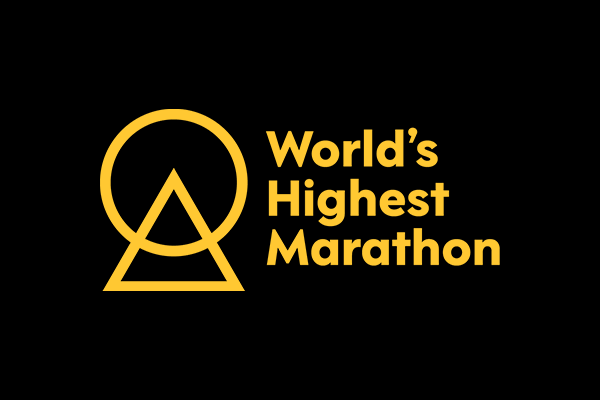 World's Highest Marathon Logo - Orange