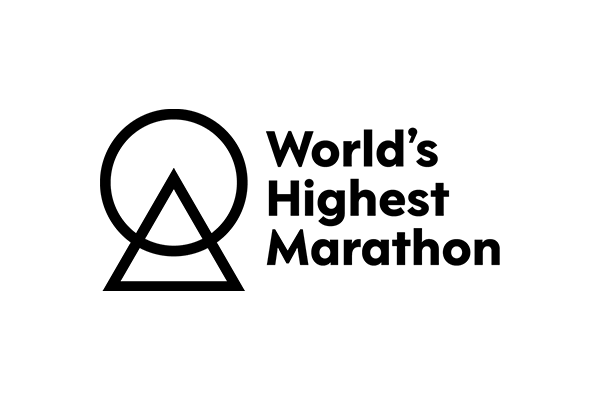 World's Highest Marathon Logo - Black
