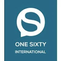 Logo of One Sixty International with a stylized 'S' inside a speech bubble