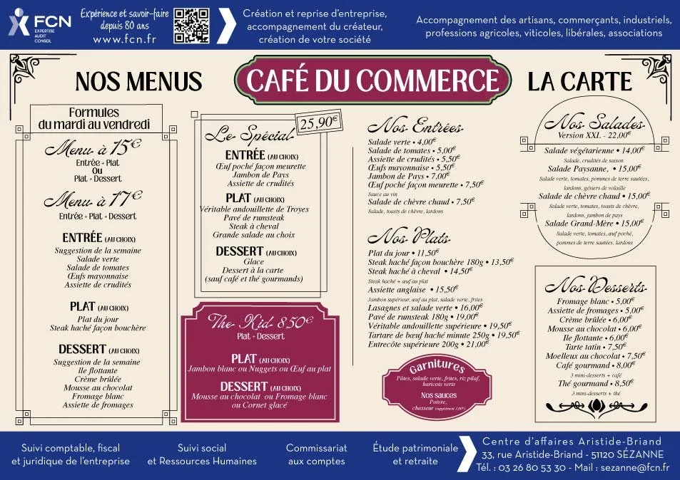 Le Café du commerce - Set de table