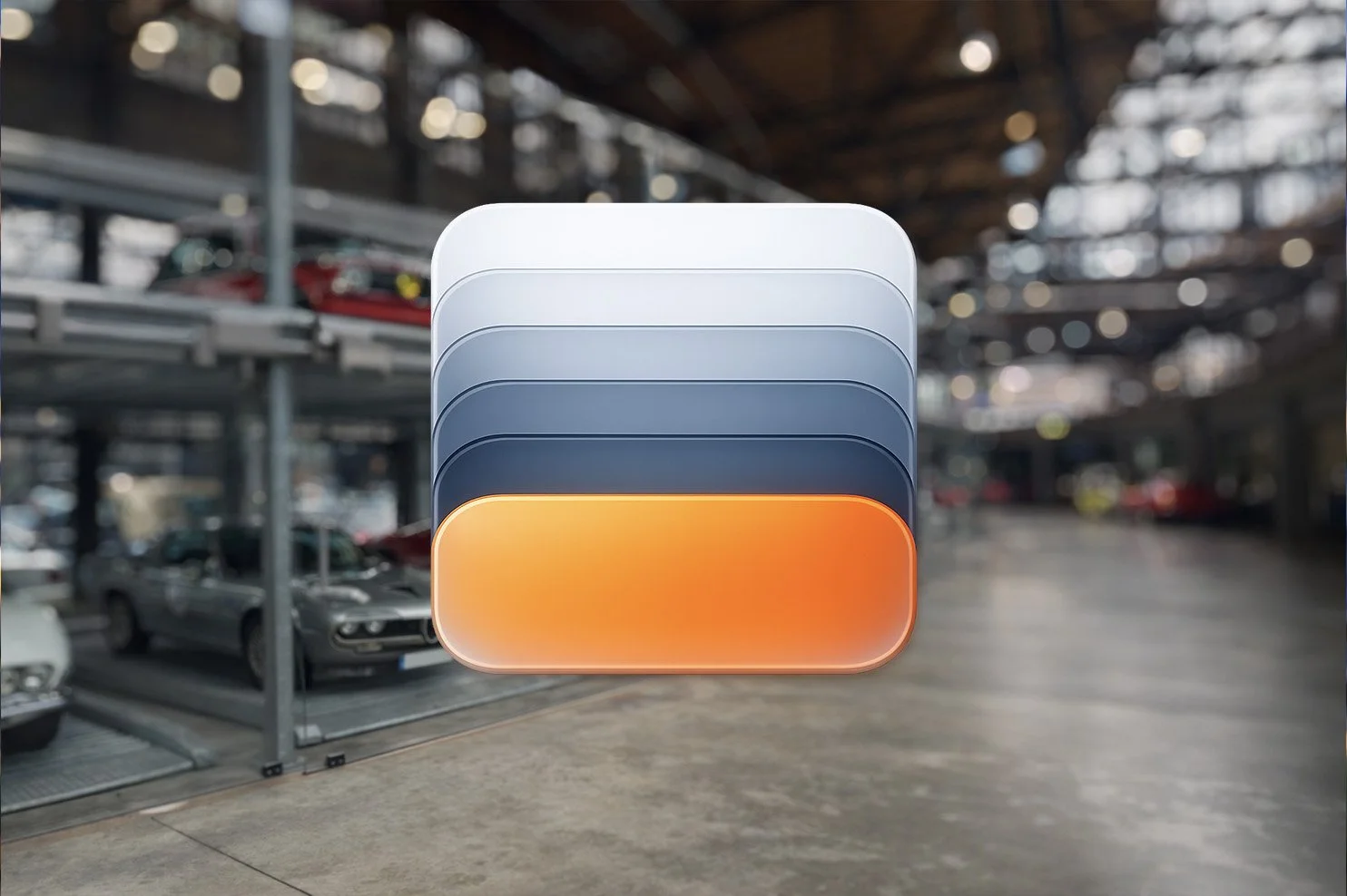 An Alfa Romeo Montreal behind the Six Lines Automotive Marketing Agency Logo