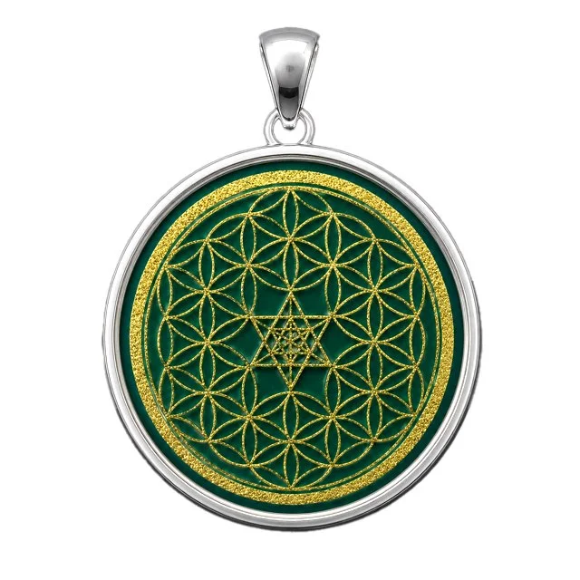 Malachite Transformational Shield – Green & Gold