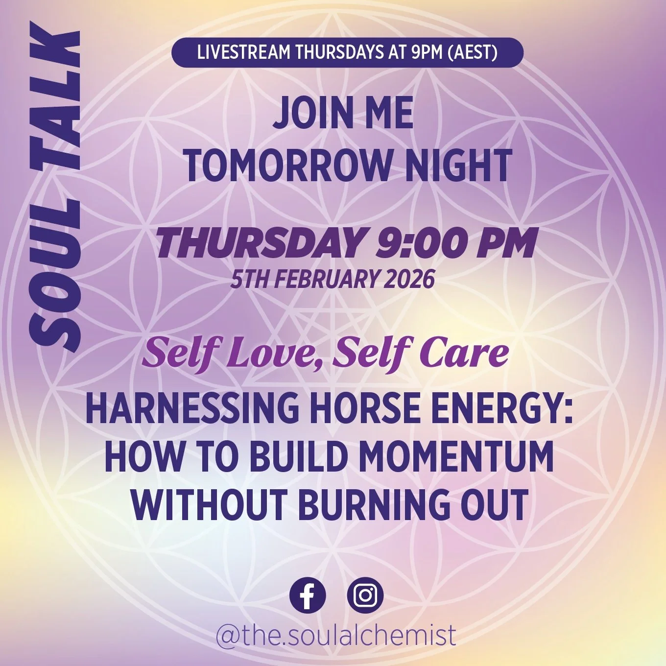 🐎 Harnessing Horse Energy: How to Build Momentum Without Burning Out

Feeling the urge to move forward&hellip; but your body feels tired?
This live is about working with your energy instead of forcing it.

We&rsquo;ll explore how Horse energy suppor