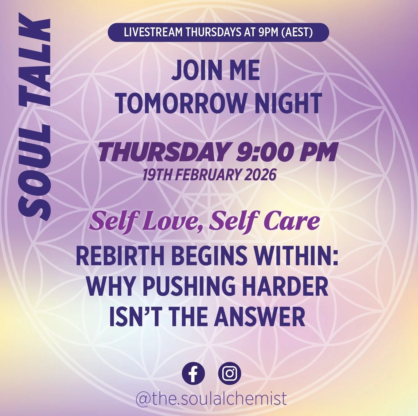 ✨ Rebirth Begins Within: Why Pushing Harder Isn&rsquo;t the Answer

Feeling tired of forcing change that never sticks?
This live is a gentle invitation to soften, release pressure, and begin again &mdash; from within.

We&rsquo;ll talk about why push