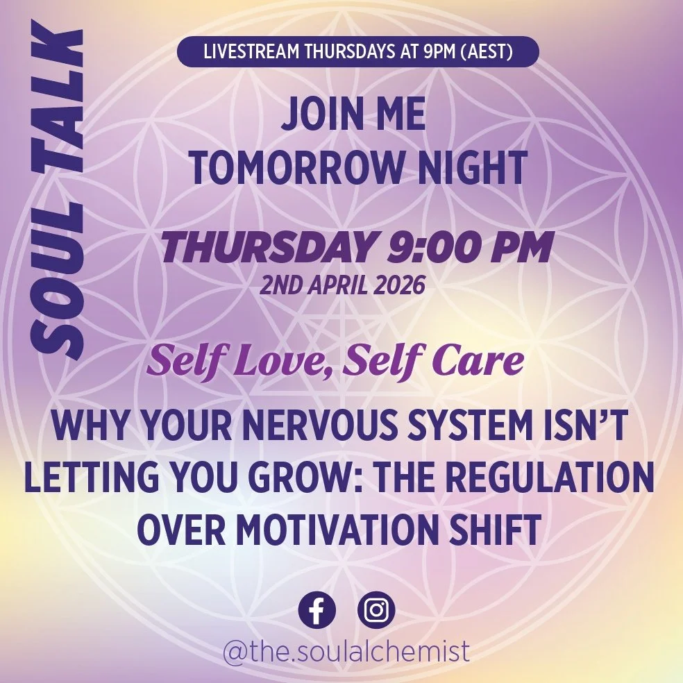 ✨ LIVE THIS THURSDAY | 2 APRIL 2026 | 9PM ✨

Why Your Nervous System Isn&rsquo;t Letting You Grow: The Regulation Over Motivation Shift

Do you feel ready to grow, heal, or change &mdash; yet somehow&hellip; your body keeps saying &ldquo;not yet&rdqu