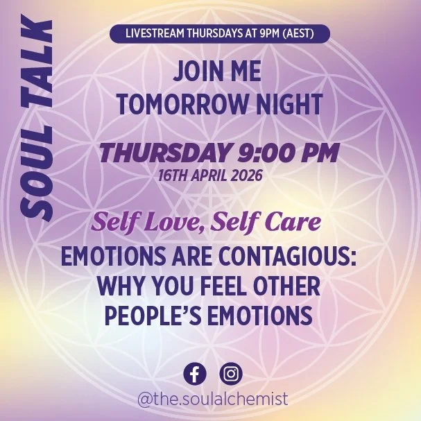 Emotions Are Contagious: Why You Feel Other People&rsquo;s Emotions

📅 Thursday 16th April | 9 PM (AEDT)

Ever leave a room feeling drained or anxious for no reason? You might be picking up on other people&rsquo;s emotions. 💞

Join me live this Thu