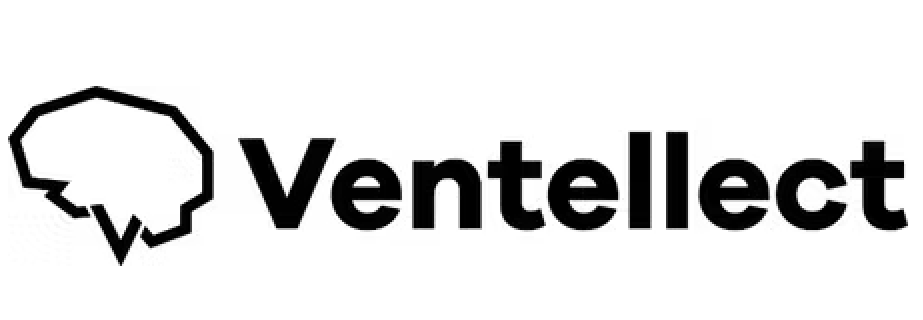 Logo of Ventellect, featuring a stylized brain outline and the company name in bold text.