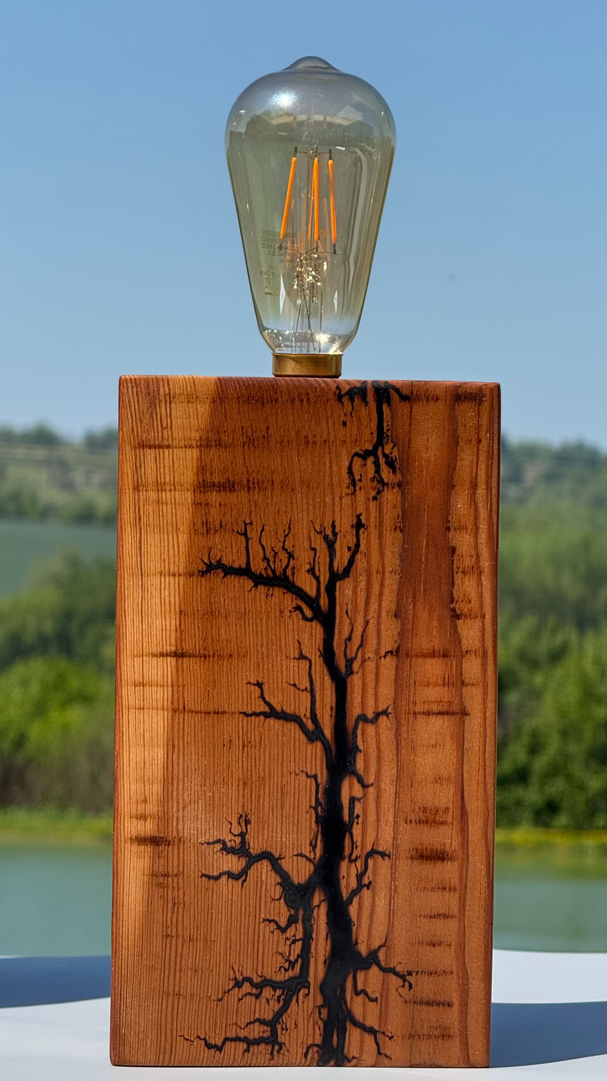 Pitch Pine Post Lamps