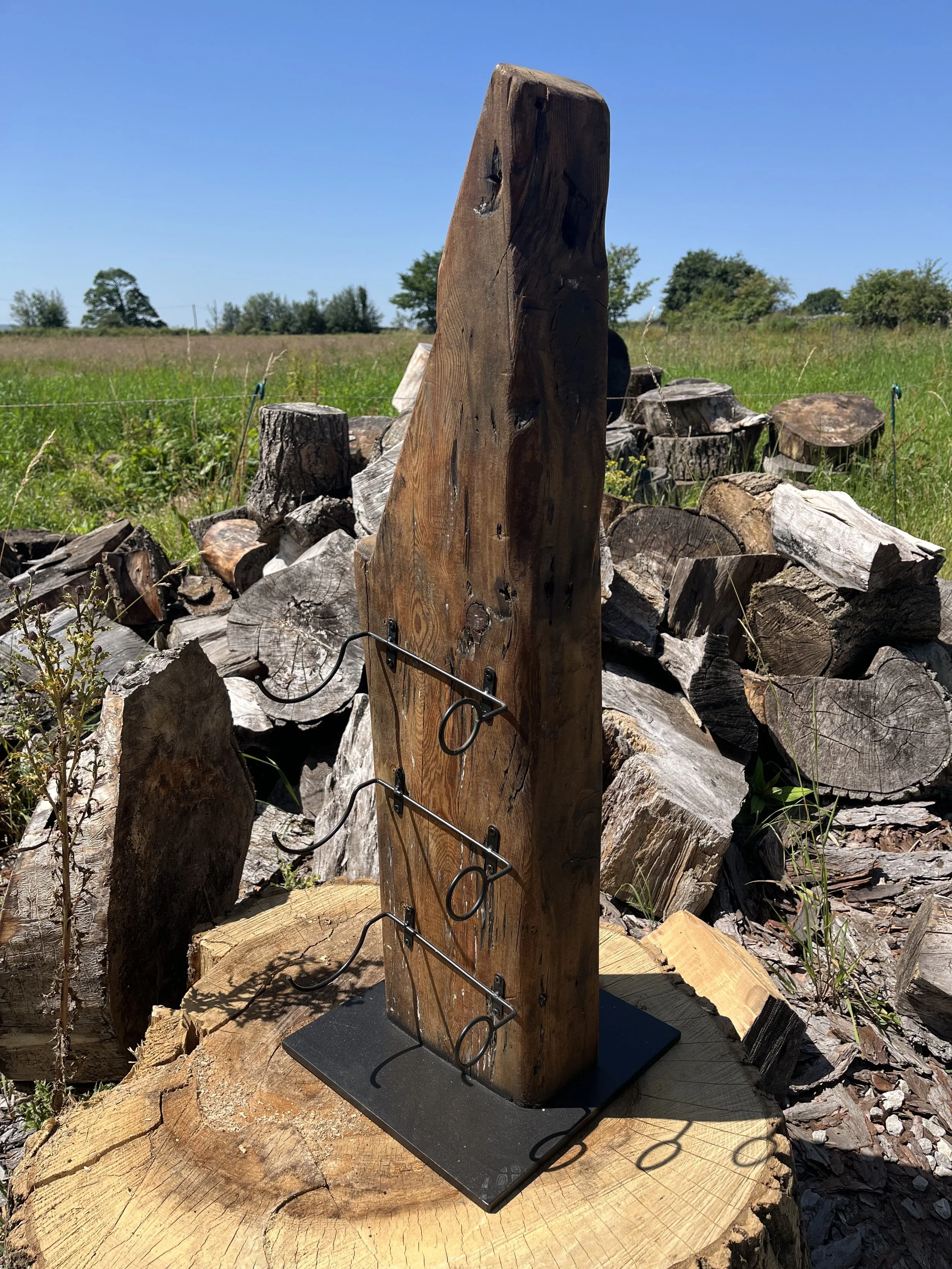 Pitch pine wine rack