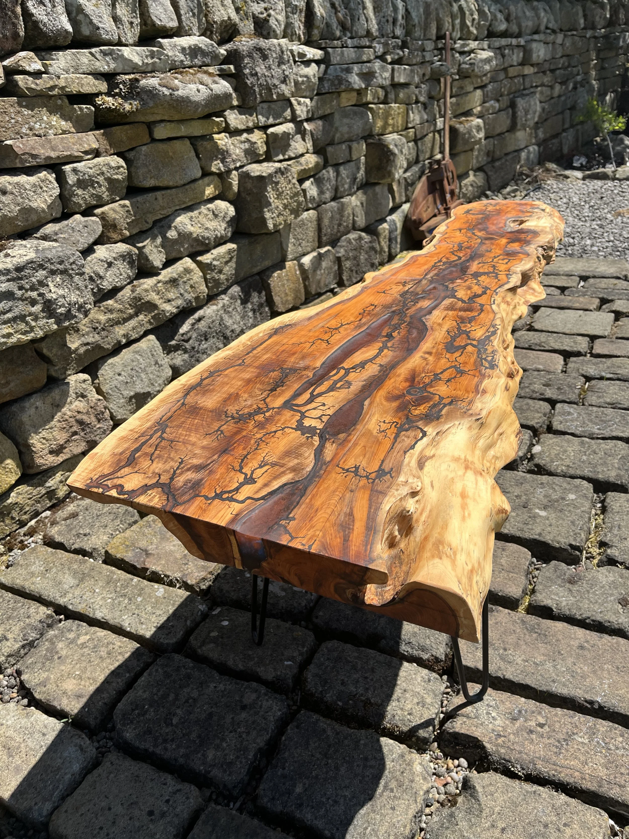 Red resin Yew Coffee table