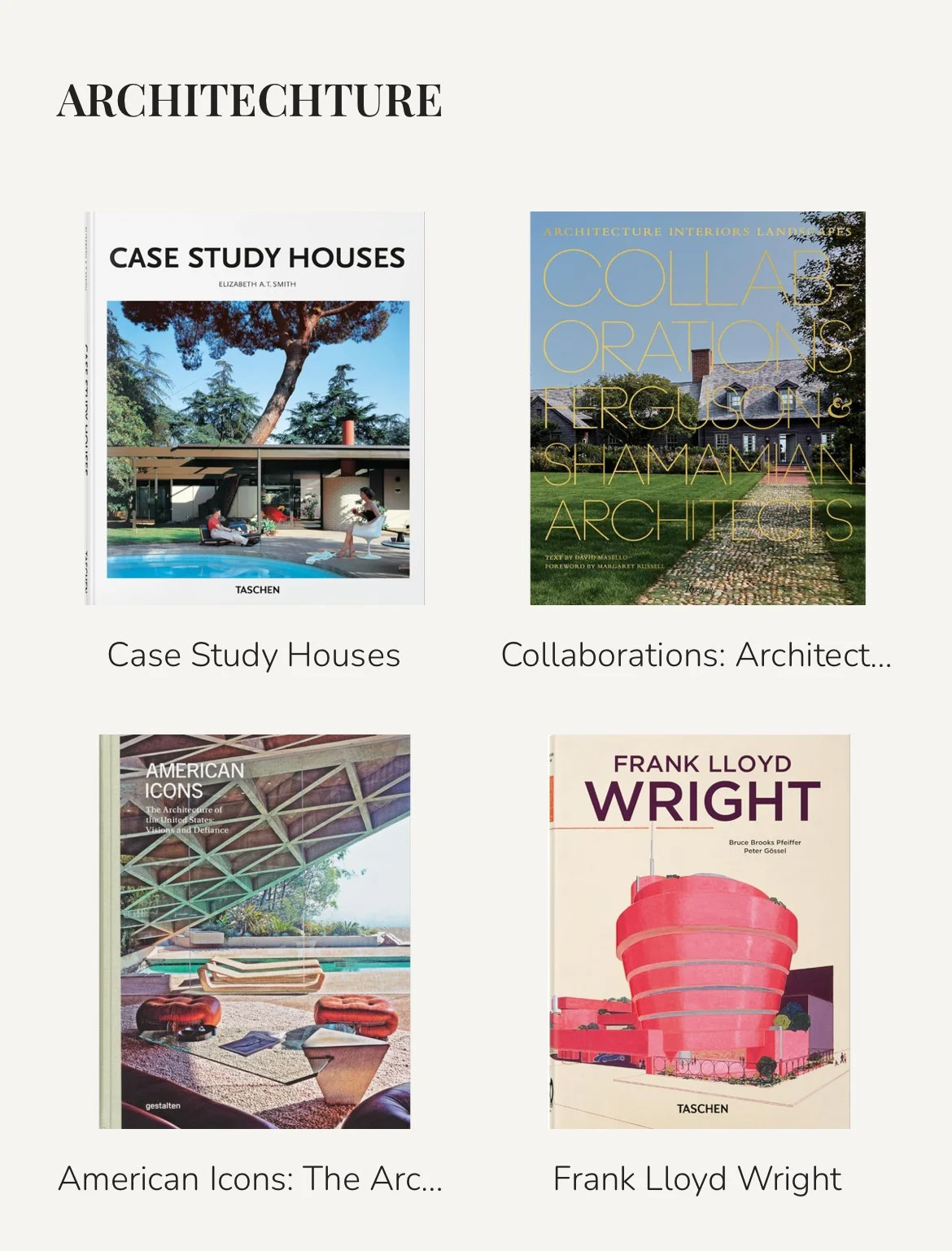 Architecture Coffee Table Books (Copy)