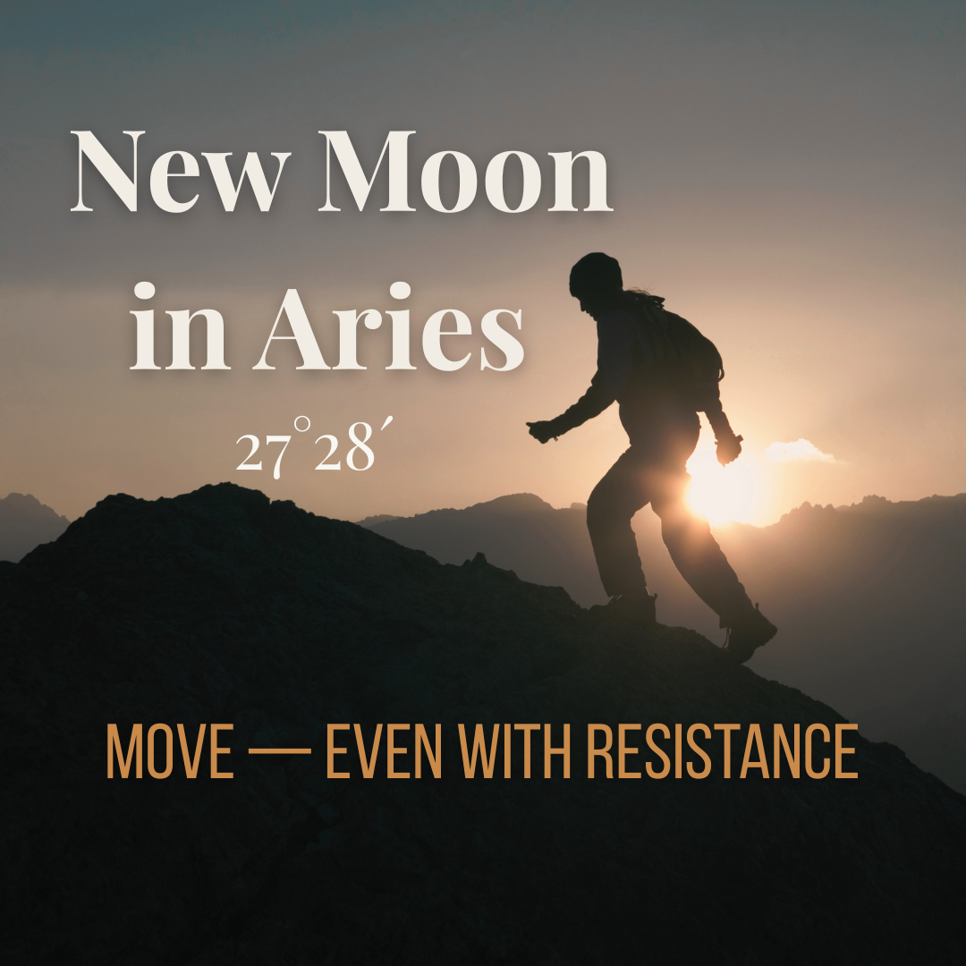 New Moon in Aries 27°, April 17th 2026. 