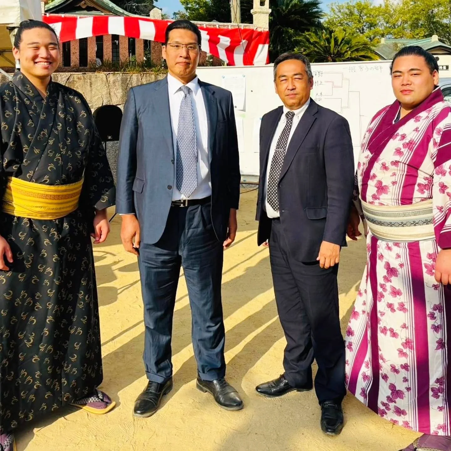 親方の出身地、山口県下関市🐡この日荒熊稲荷神社にて行われました、相撲大会にご招待頂きました。
相撲も神道が信仰の素となりますので、自然への畏敬の念と感謝の気持ちをお祈りさせて頂きました✨
とても有意義な日となりました事、関係者皆様ありがとうございました！
