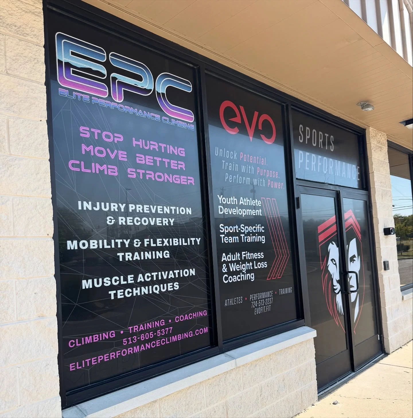 Stoked for our new signage!!

Come check out our @kilterboard , Spray Wall, and Treadwall!

Maybe you&rsquo;re cross training today? Come lift in our massive strength training space!!

Need a performance training workout? We&rsquo;ve got you covered 