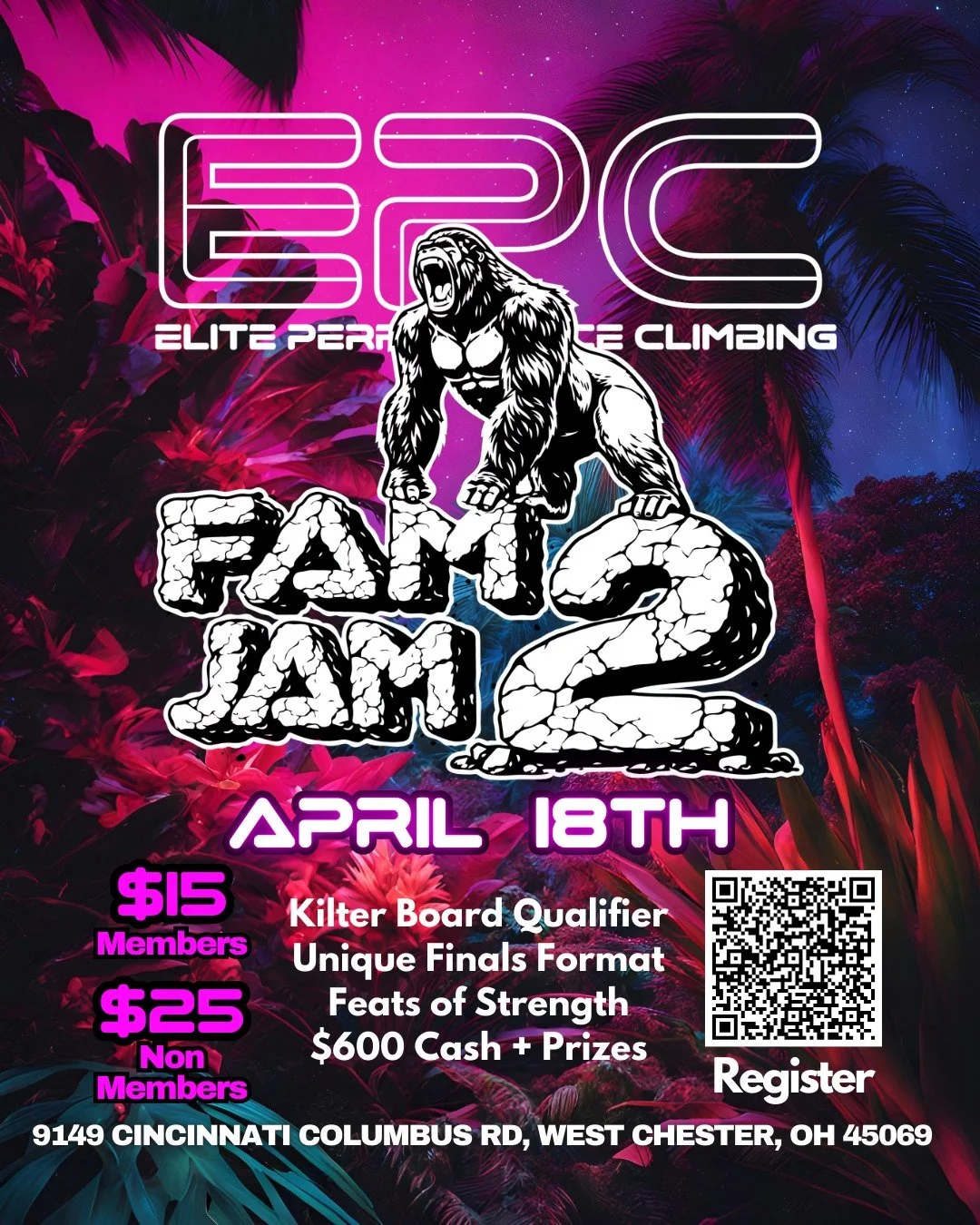 Registrations are NOW OPEN for the second annual Fam Jam! We had a massive and amazing turnout last year, and this year will be even bigger and better so don't miss out on the ruckus!

Bigger Cash Prizes!
Feats of Strength!
Rad Limited Edition Shirt!