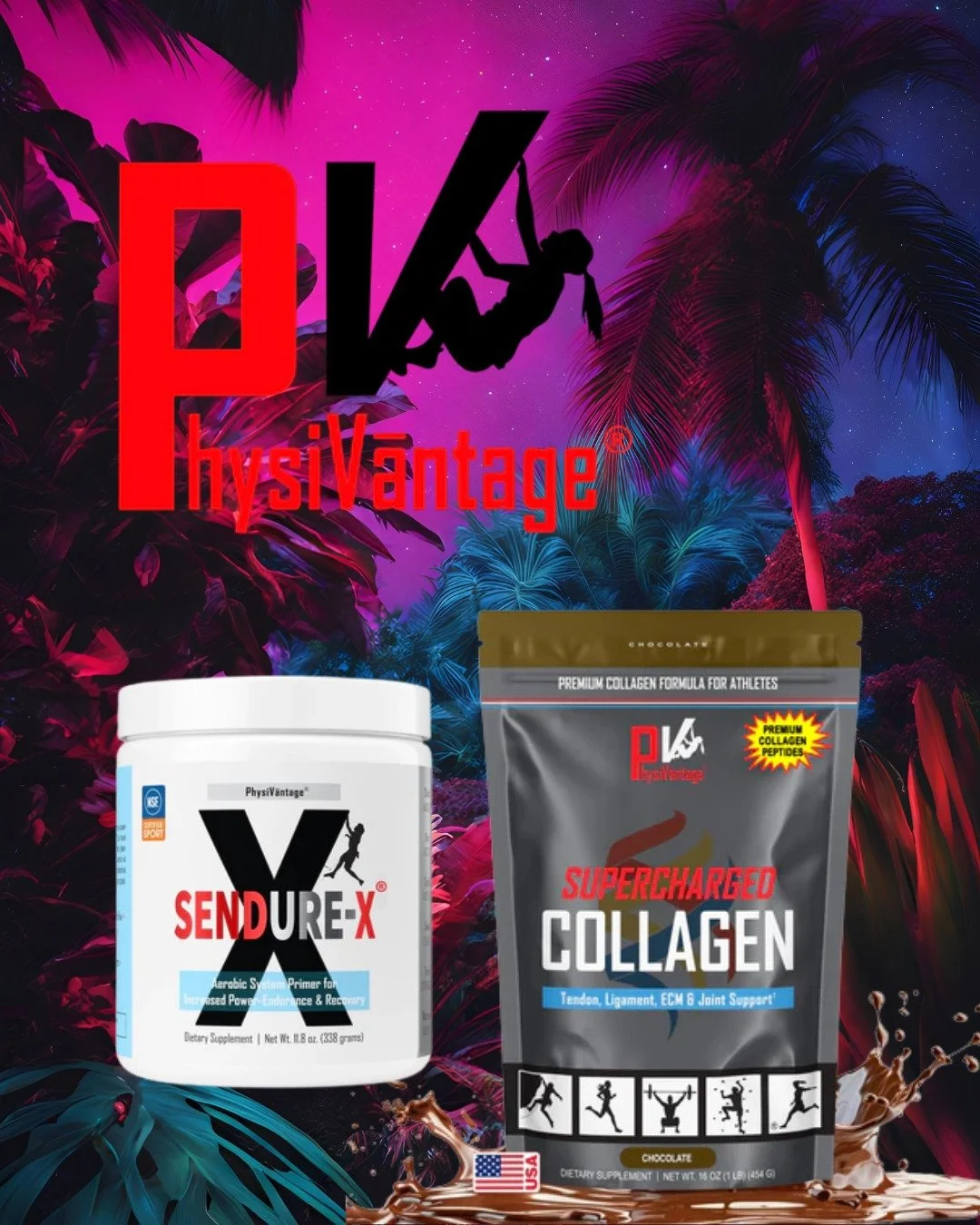 Fam Jam 2 Sponsor Shoutout!
From day one, you we have exclusively sold @physivantage products. They have created the only supplement line that we trust with our athletes! 

They have donated some Sendure-X and the classic Chocolate Collagen!

They wi