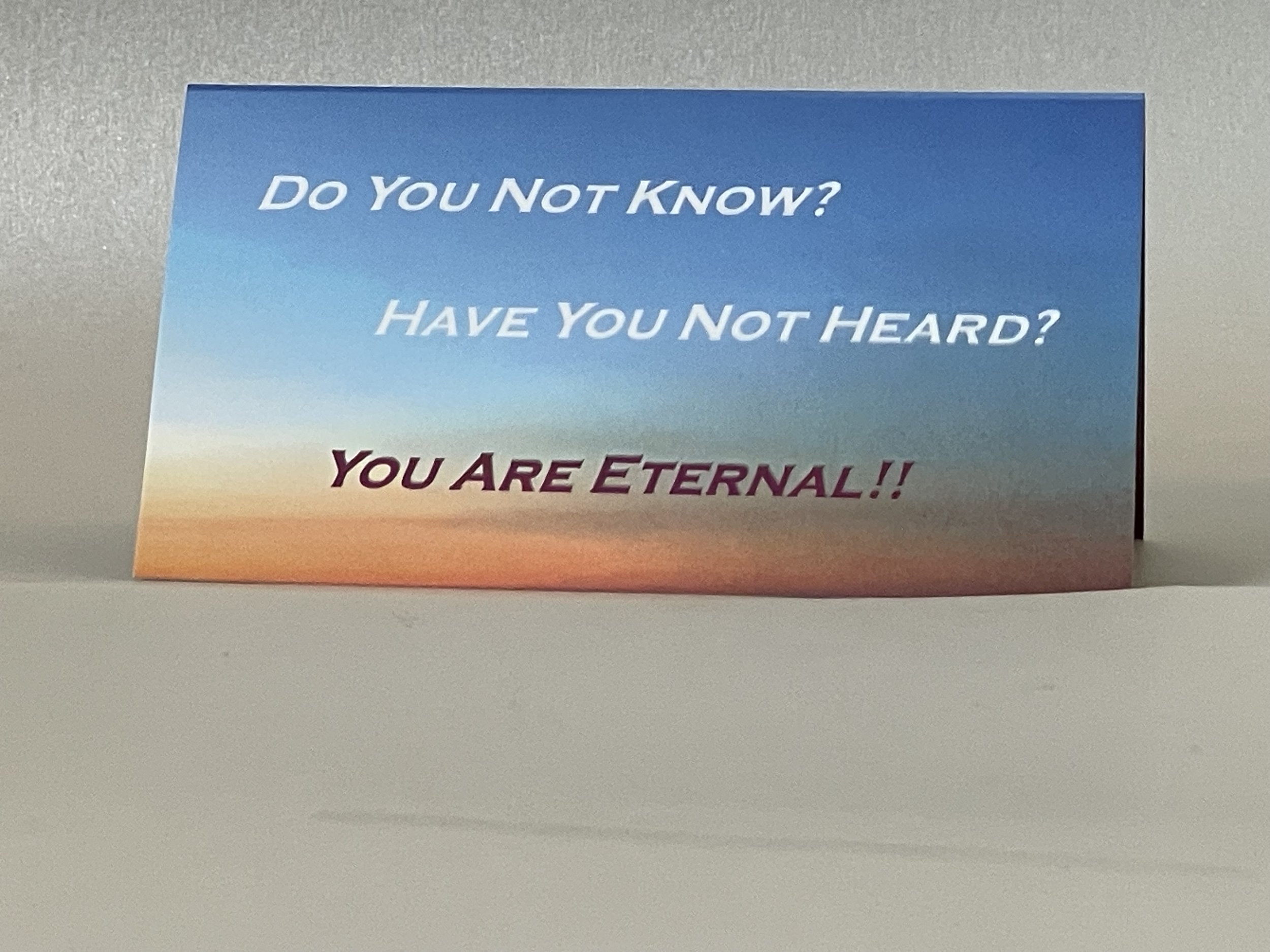 You Are Eternal