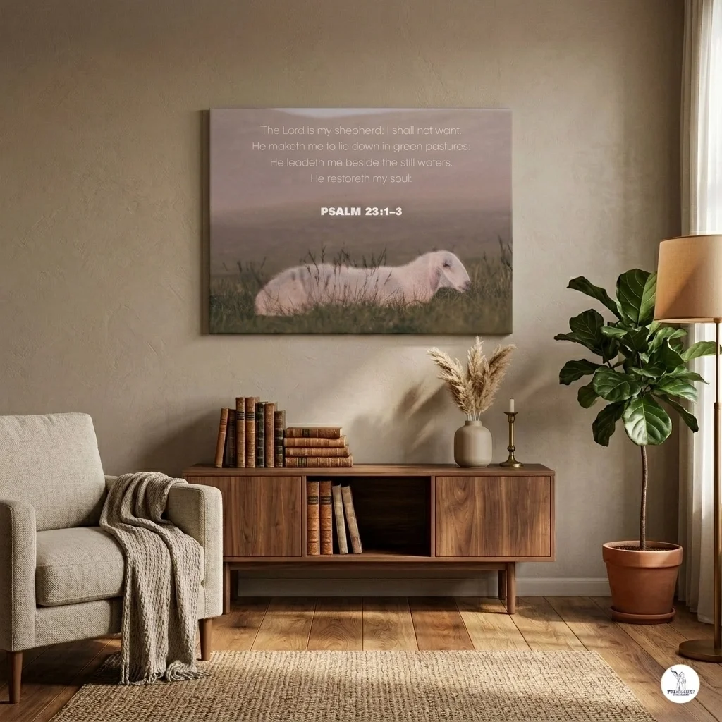 7TH TRUMPET PSALM 23 CANVAS WALL ART | GOOD SHEPHERD CHRISTIAN HOME DECOR