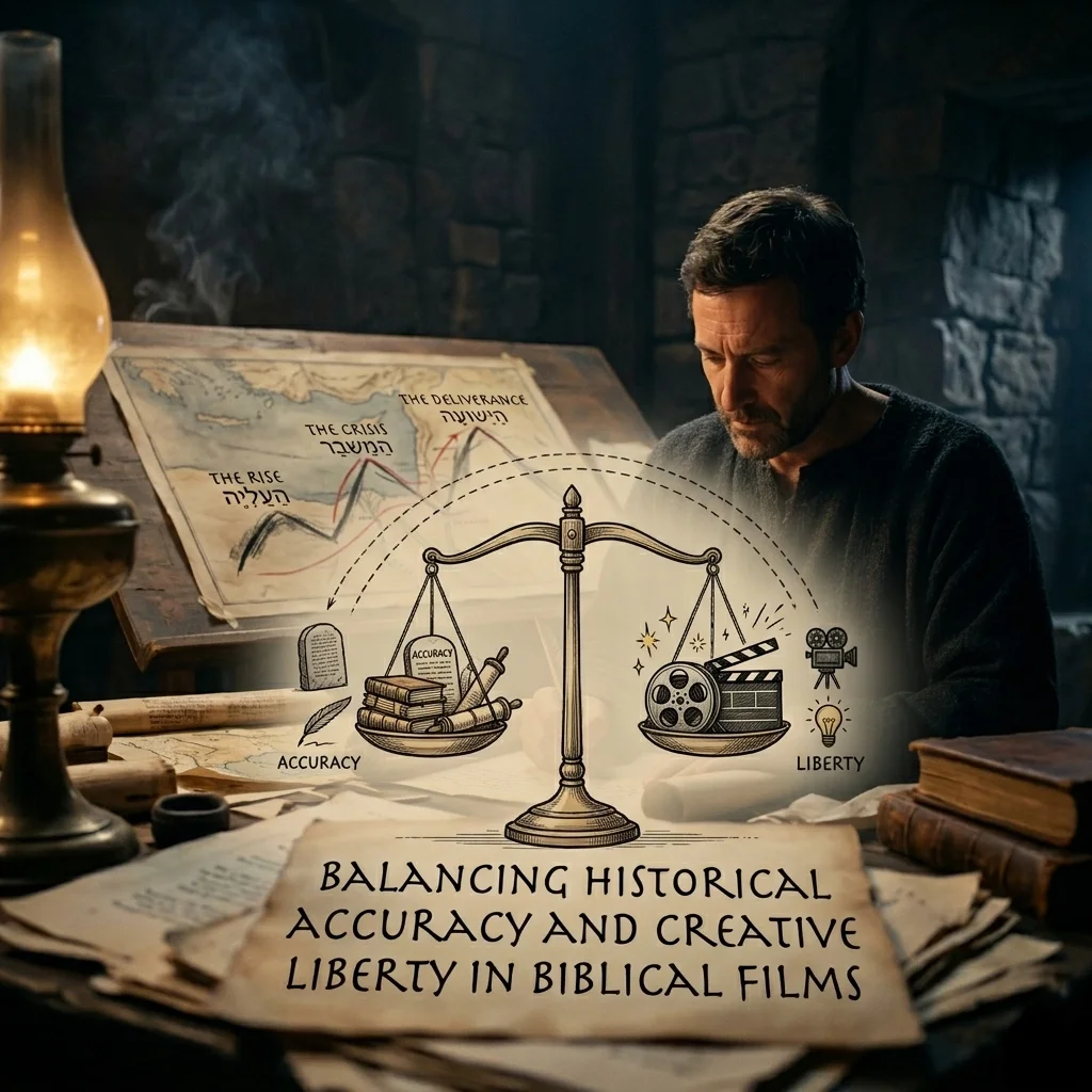 biblical writer writing a script for a biblical movie