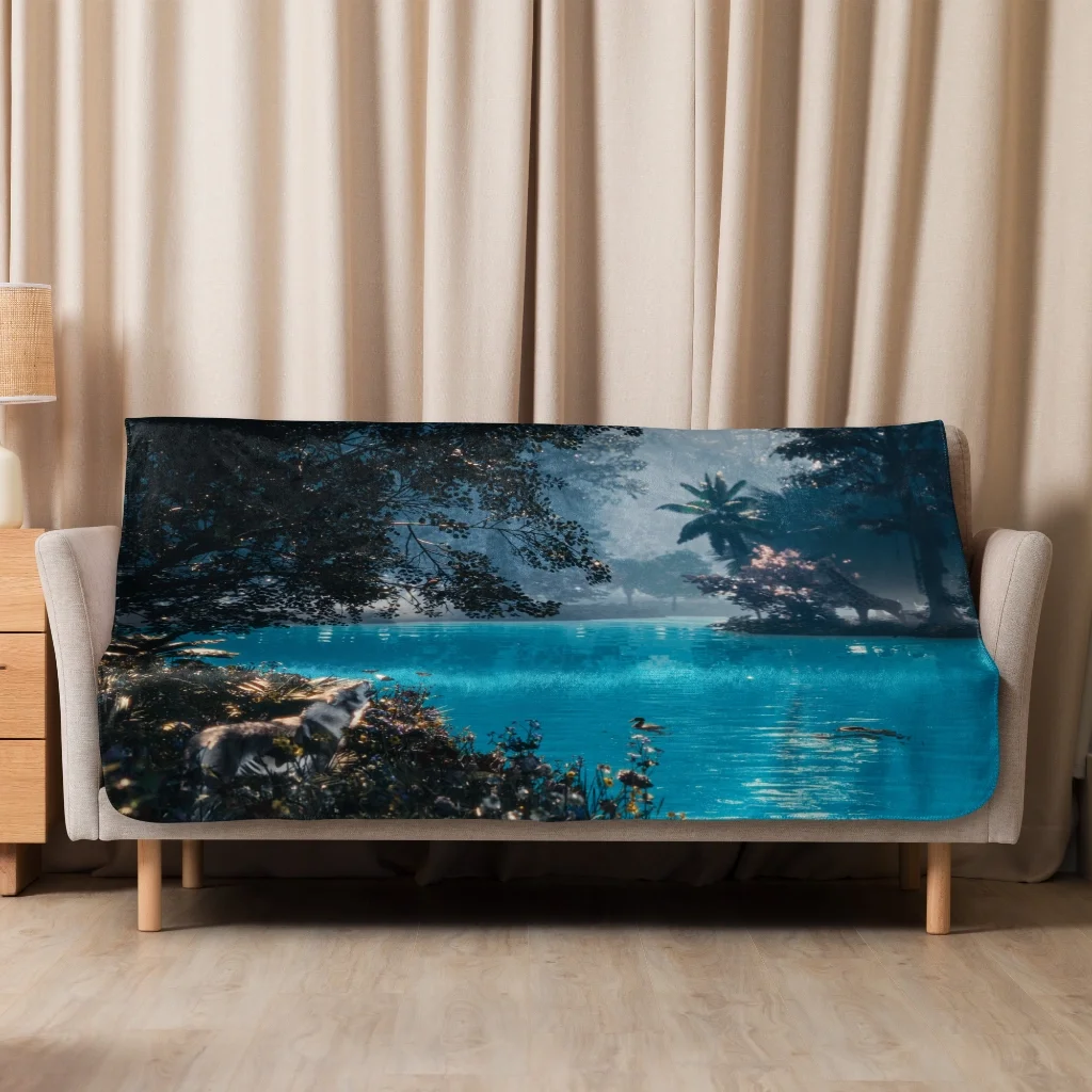 TRANQUIL PARADISE | CINEMATIC SHERPA BLANKET
