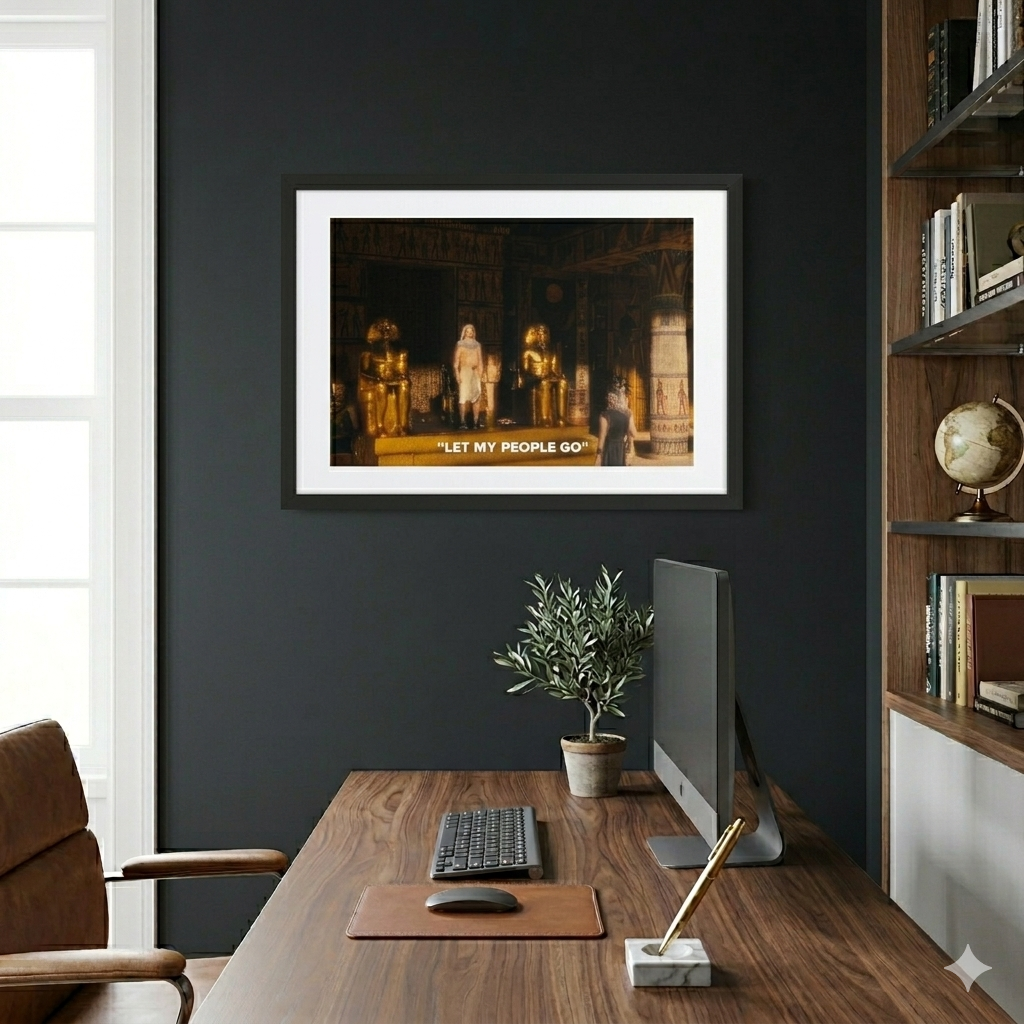 "LET MY PEOPLE GO" FRAMED PREMIUM ART POSTER