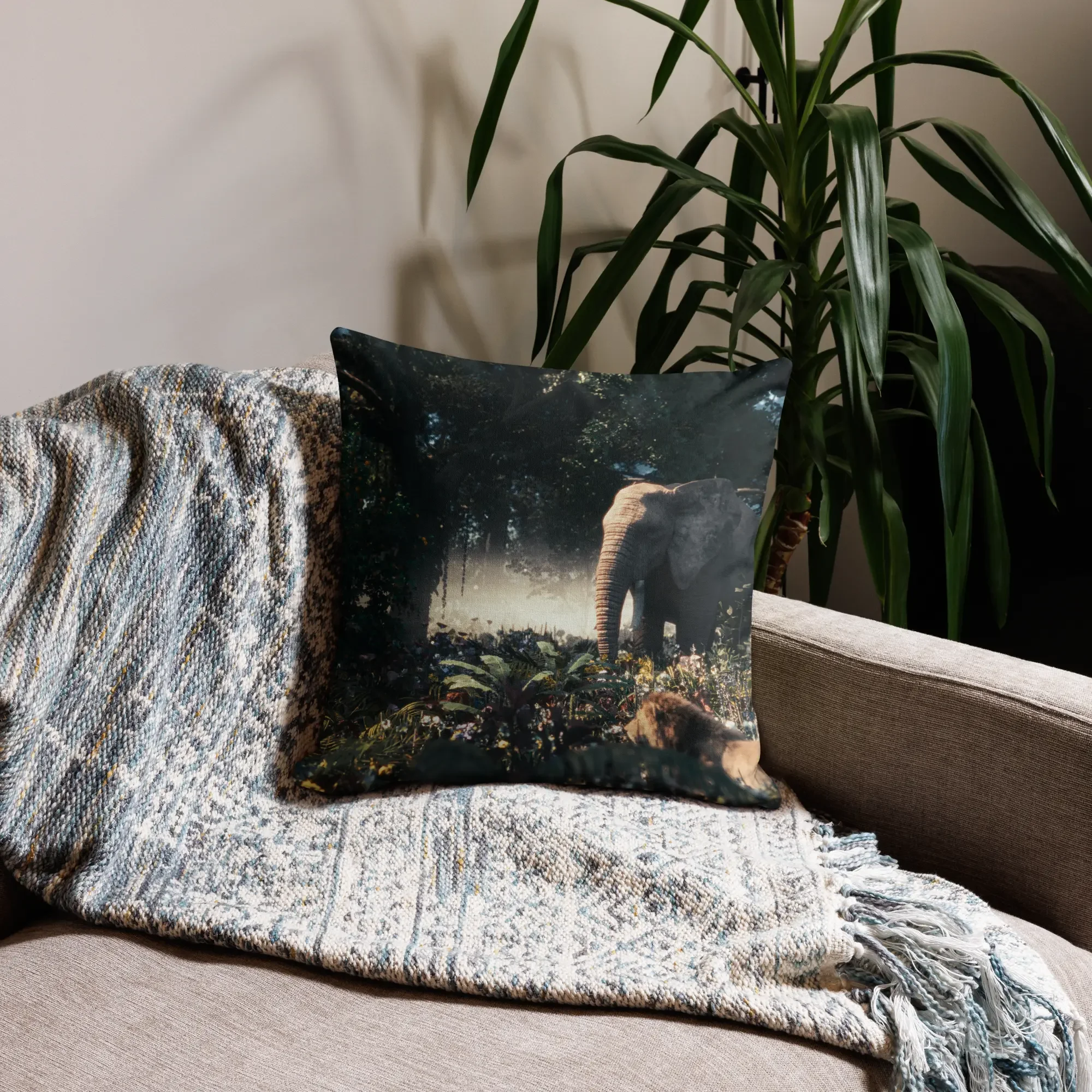7TH TRUMPET PARADISE UNTOUCHED GARDEN OF EDEN THROW PILLOW | FAITH DECOR