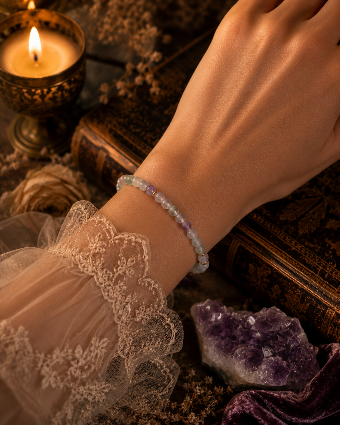 Fluorite Bracelet | Mental Clarity, Focus & Emotional Balance Stone