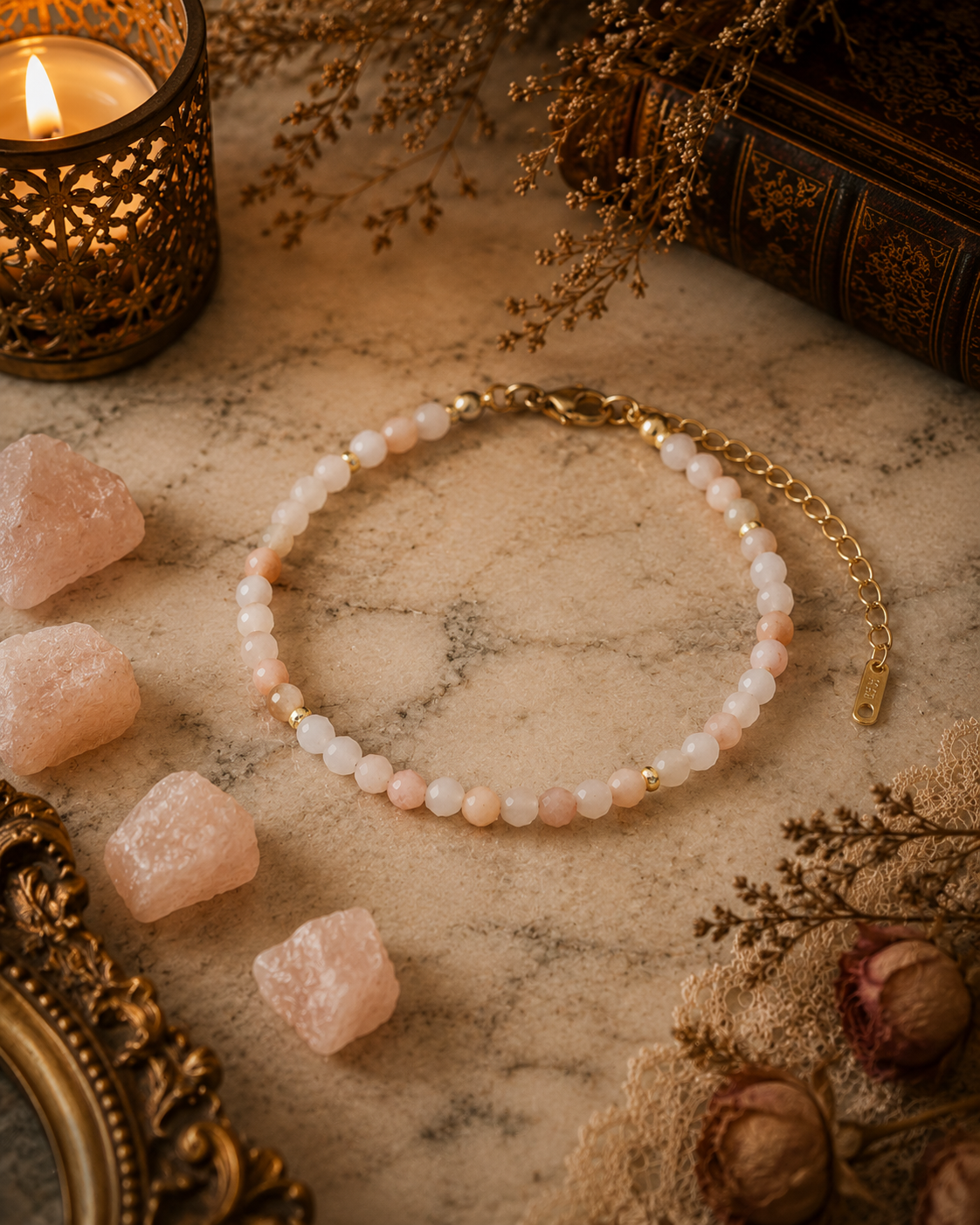 Pink Aventurine Bracelet | Love, Compassion & Heart Healing Stone