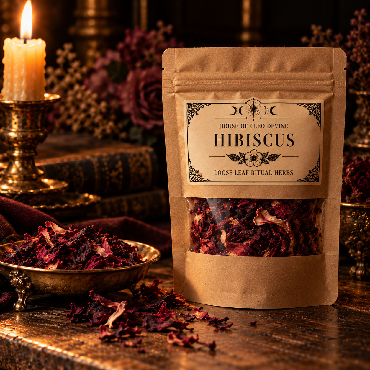 Hibiscus (Hibiscus sabdariffa) Flowers | Love Herb, Lust Spell, Divination