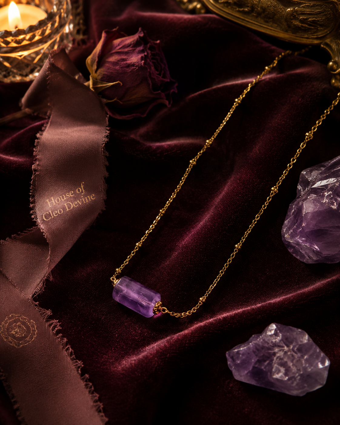 Amethyst Necklace | Intuition, Calm & Spiritual Protection Pendant