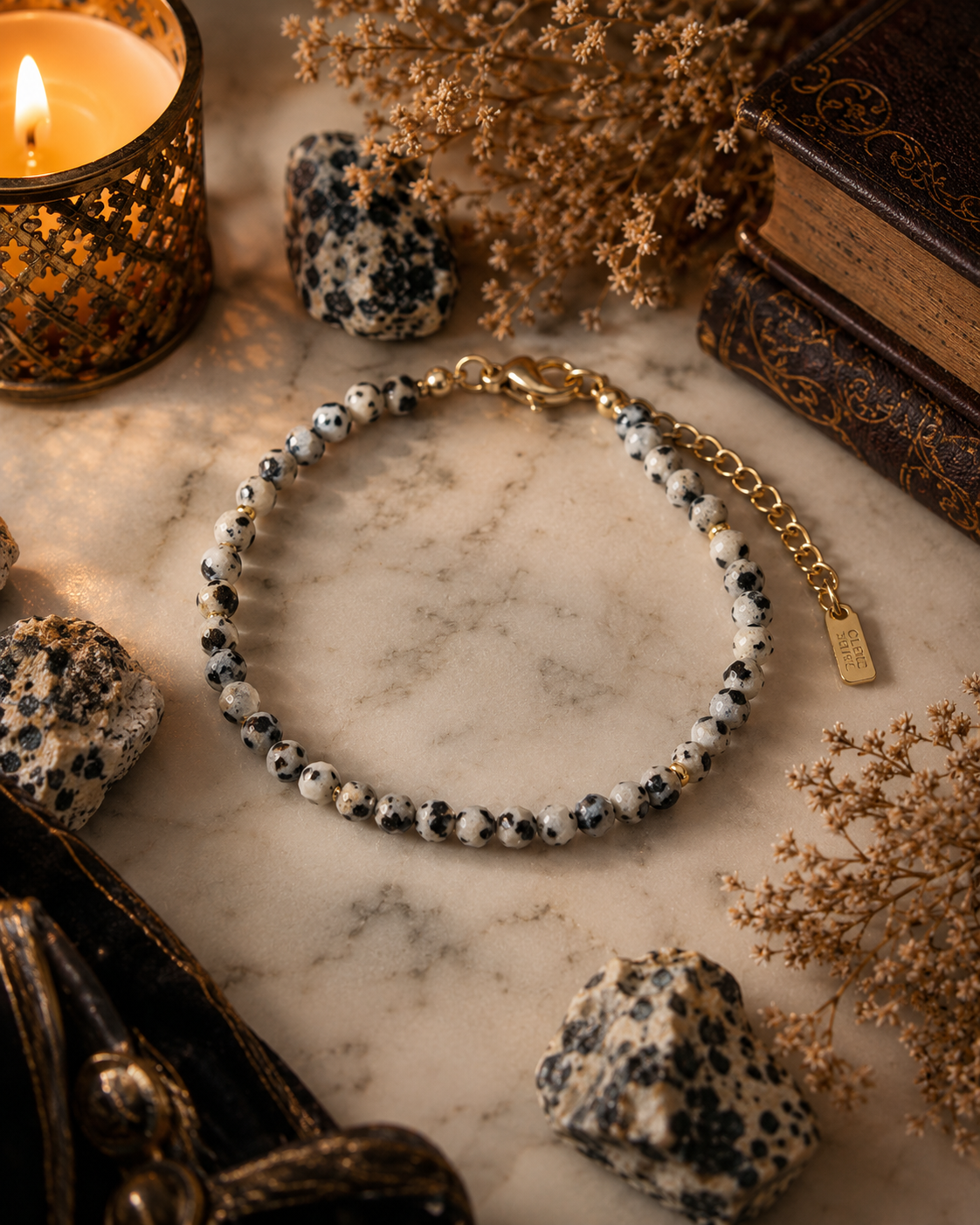 Dalmatian Jasper Bracelet | Joy, Loyalty & Grounding Stone