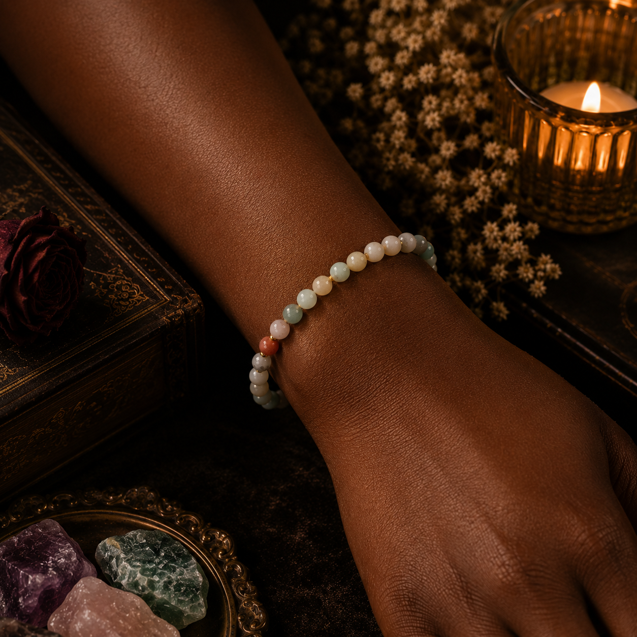 multi-color amazonite bracelet on wrist.png