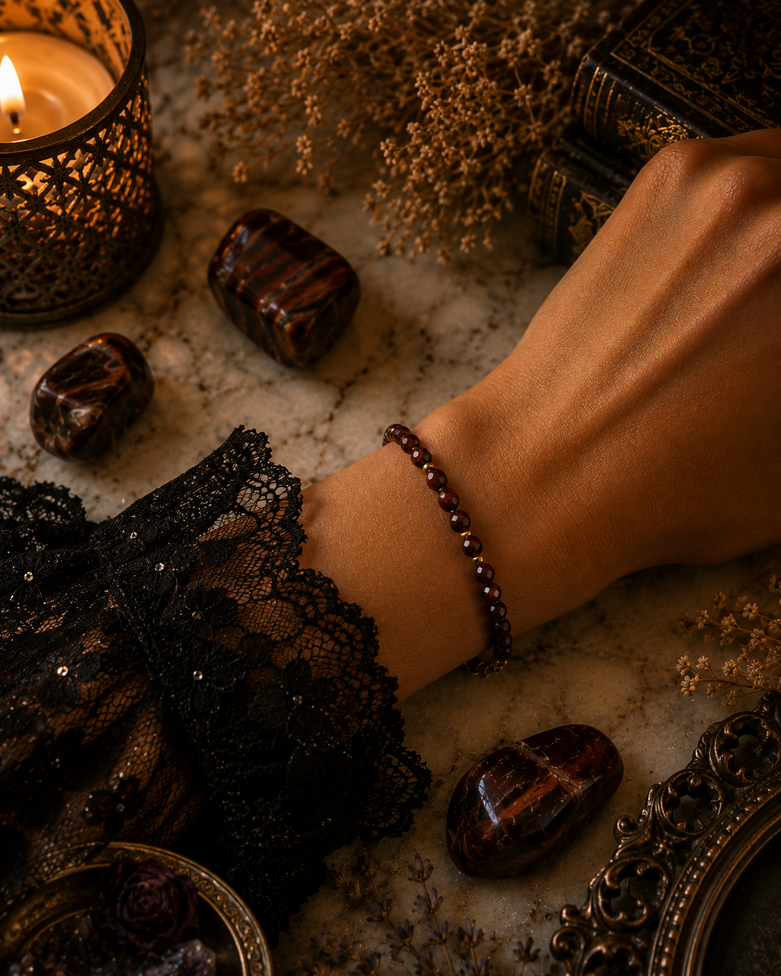 Red Tiger's Eye Bracelet | Motivation, Courage & Vitality Stone