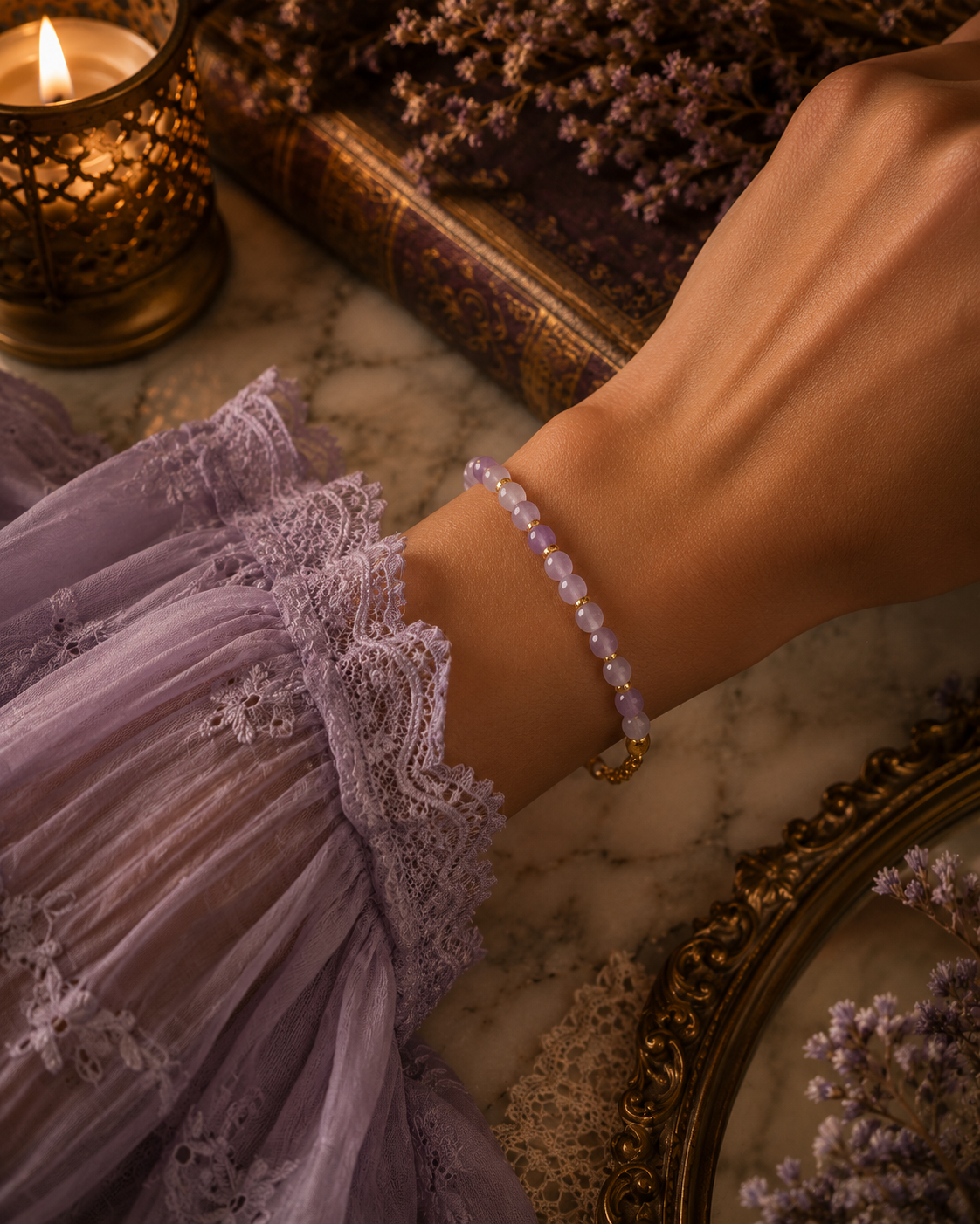 Lavender Jade Bracelet | Peace, Harmony & Spiritual Calm Stone
