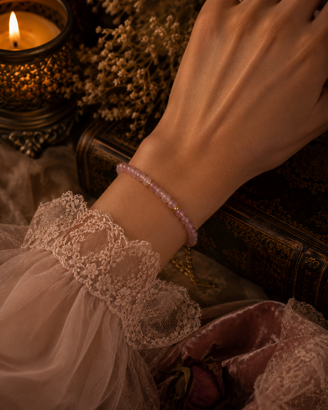 Strawberry Quartz Bracelet | Love Attraction & Joy Stone