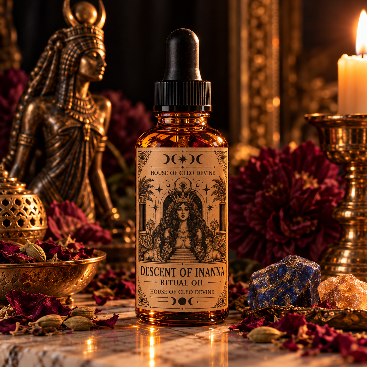 Descent of Inanna | Inanna Goddess Ritual Oil | Shadow Work & Transformation