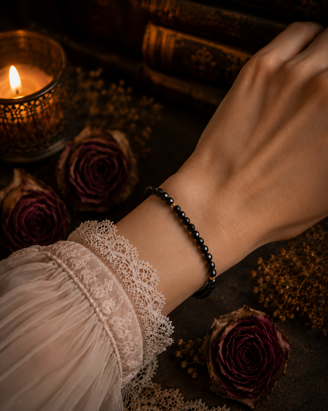 Black Spinel Bracelet | Protection, Strength & Grounding Stone