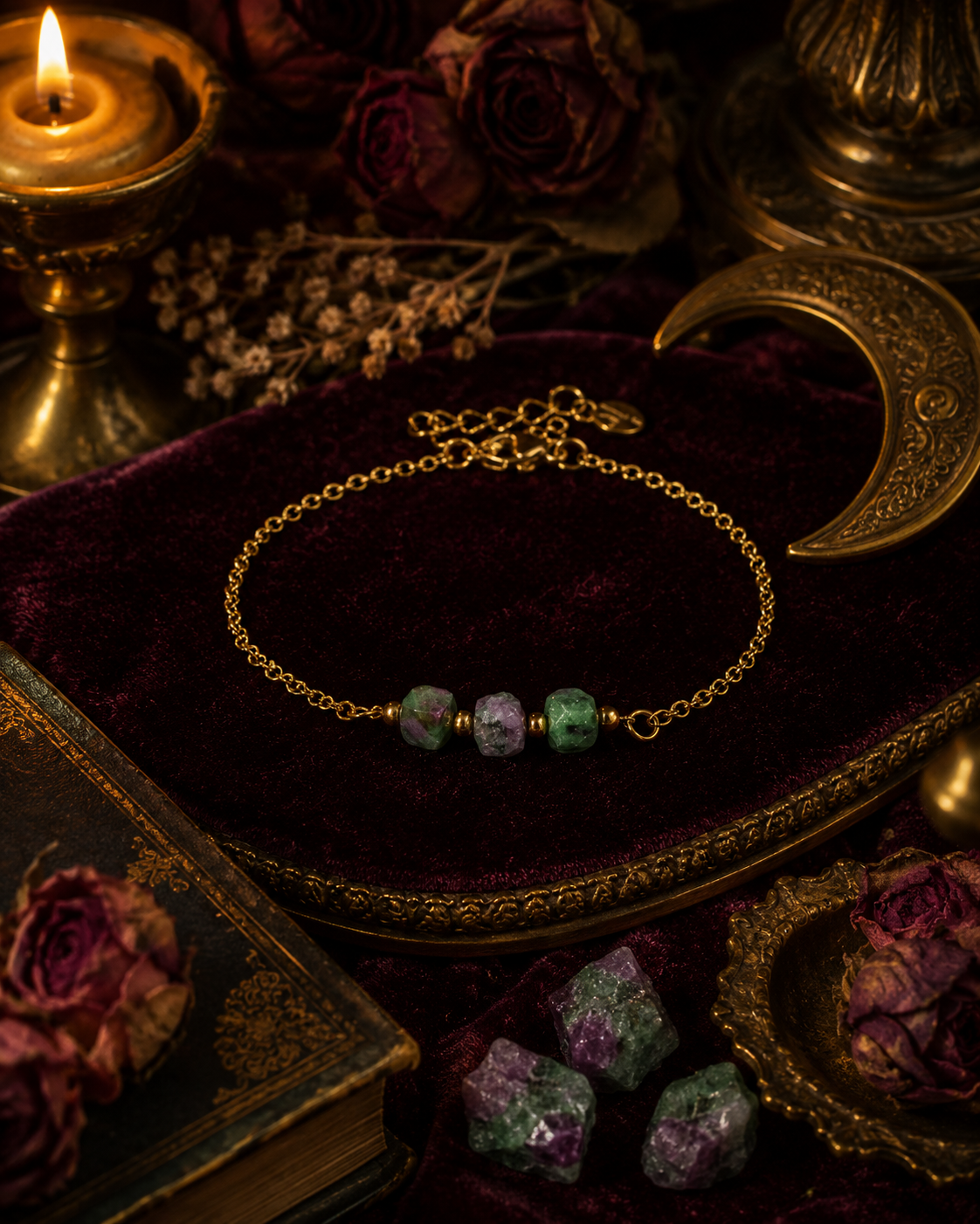 Green Purple Fluorite Bracelet | Clarity, Balance & Focus Stone