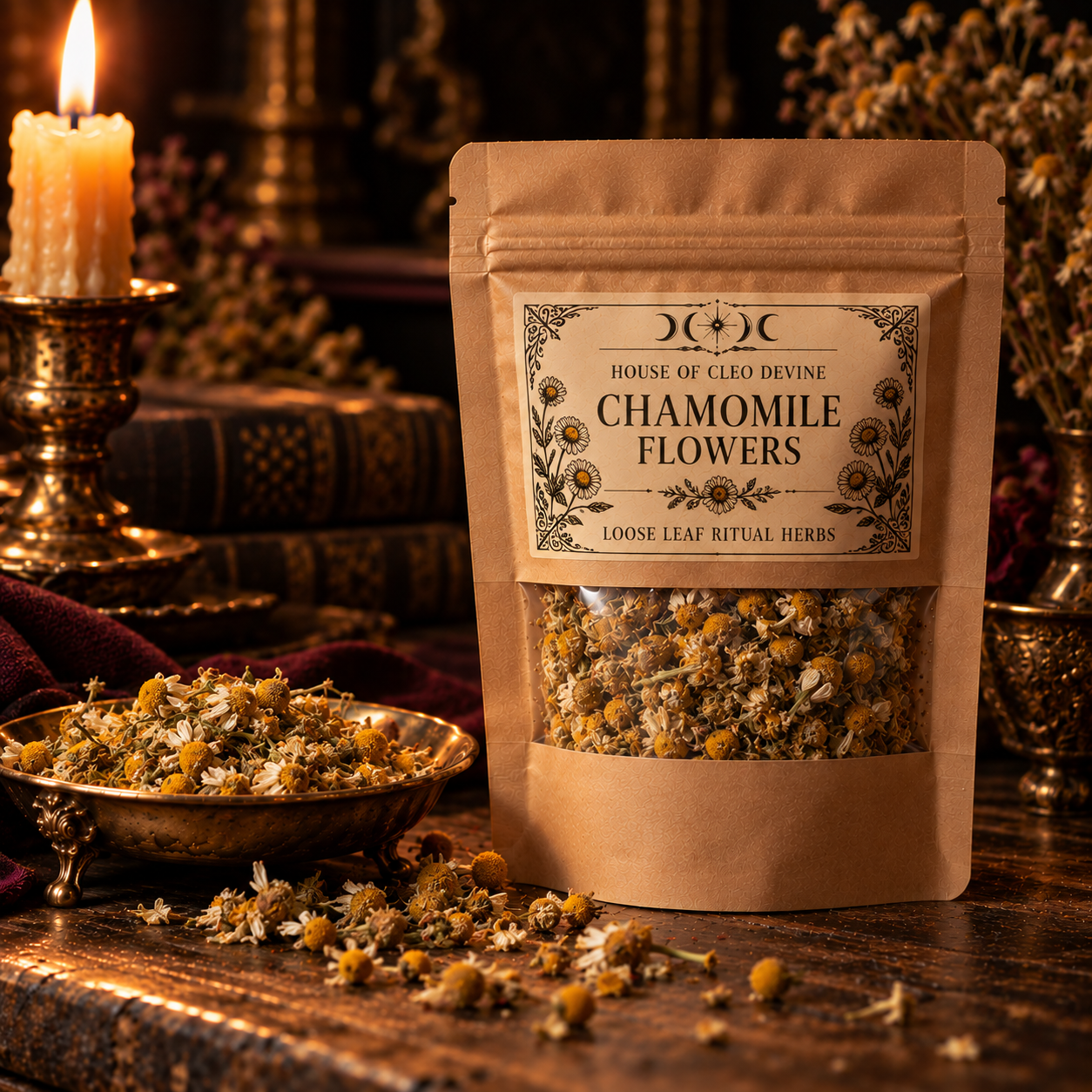 Chamomile (Matricaria chamomilla) Flowers | Gambling Luck, Money Herb, Peace Magic