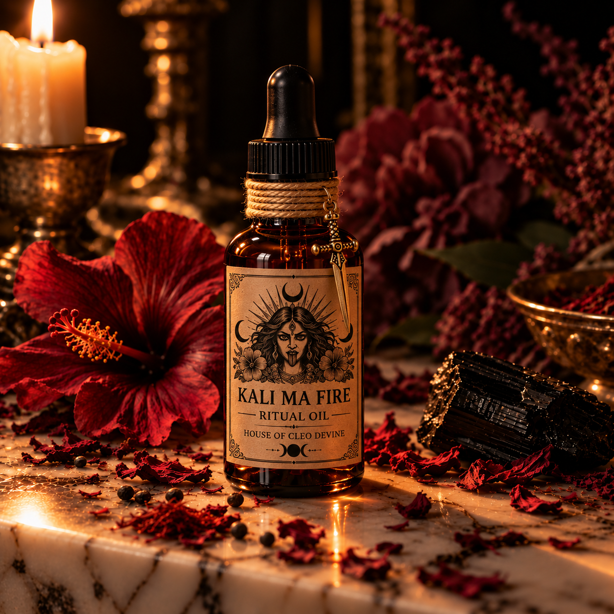 Kali Ma Fire Oil | Kali Ritual Oil for Release & Protection