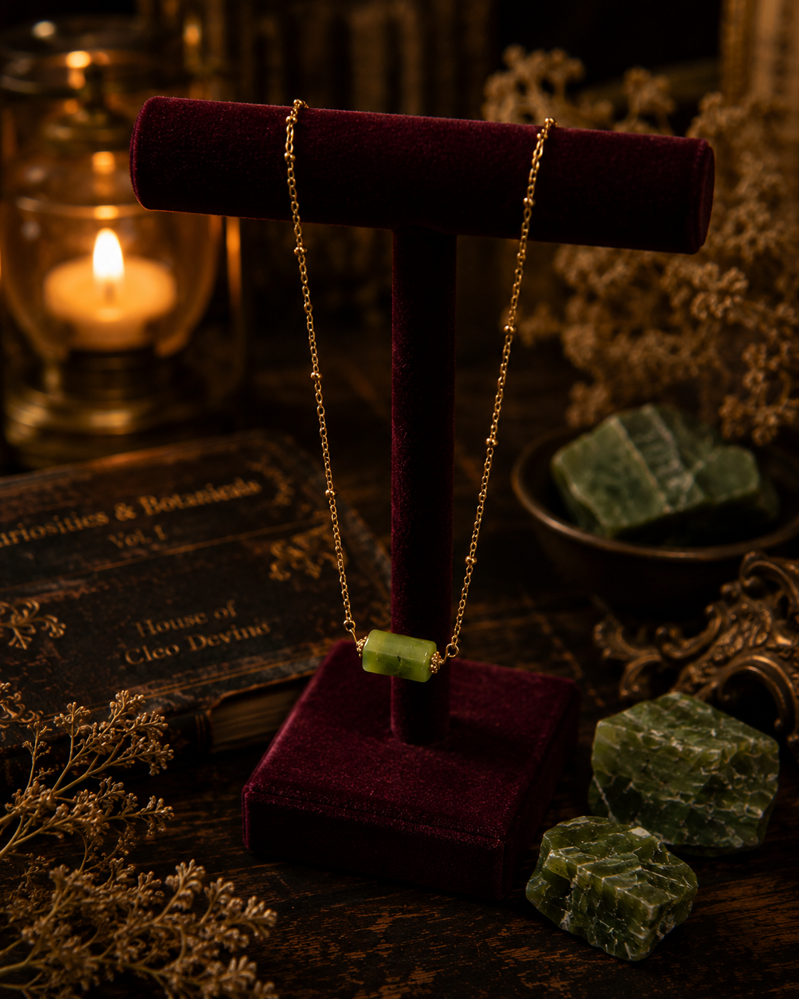 Green Jade Necklace | Luck, Harmony & Abundance Pendant